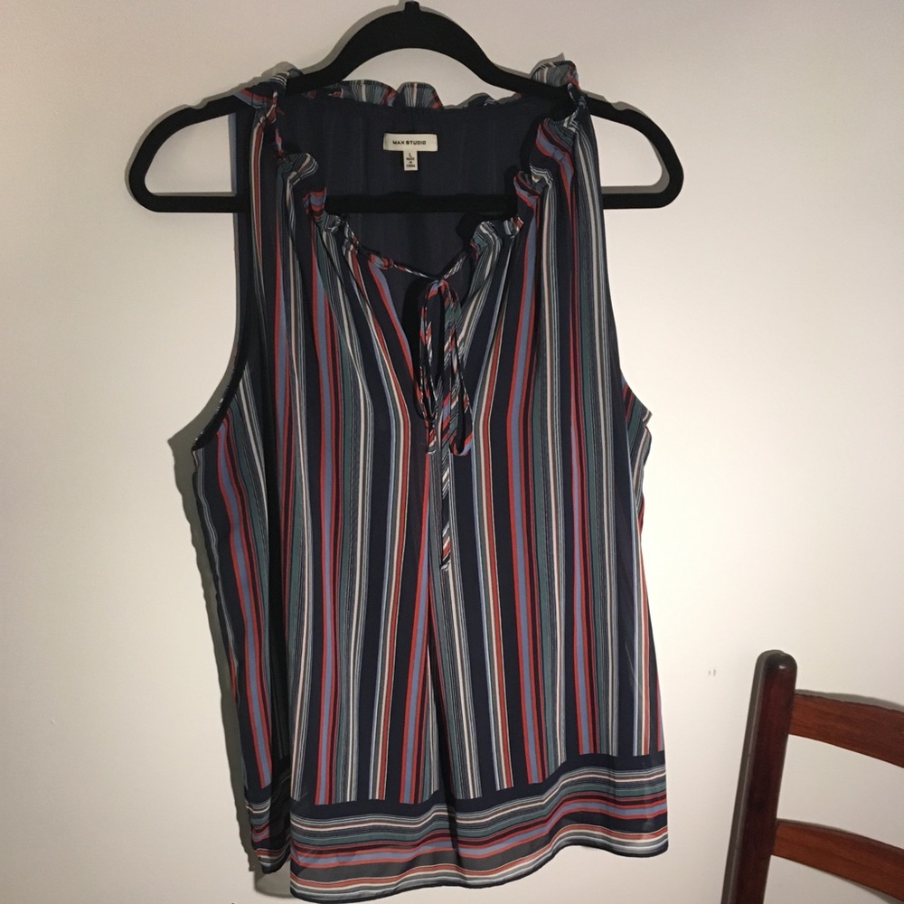 Max studio large stripe dress tank top